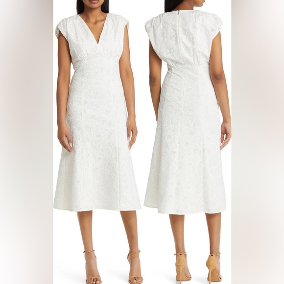 BOSS Dipata Embroidered Cotton Blend Dress, Sustainable Style - Picture 6 of 8